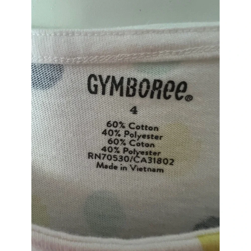 Gymboree Girls Multi Color Polka Dot Ruffle Sleeve Drop Waist Dress Size 4